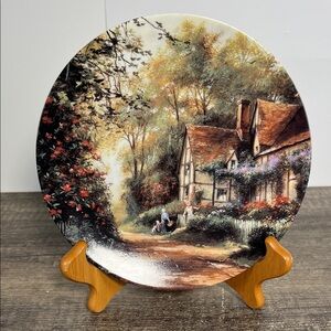 Vintage WS George Friends and Flowers Decorative Plate